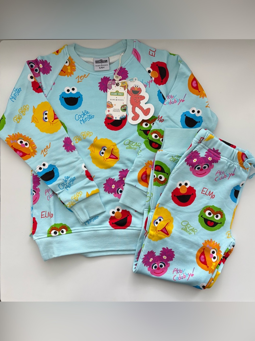 Bums & Roses Sesame Street Bamboo Jogger Set Size 18-24M